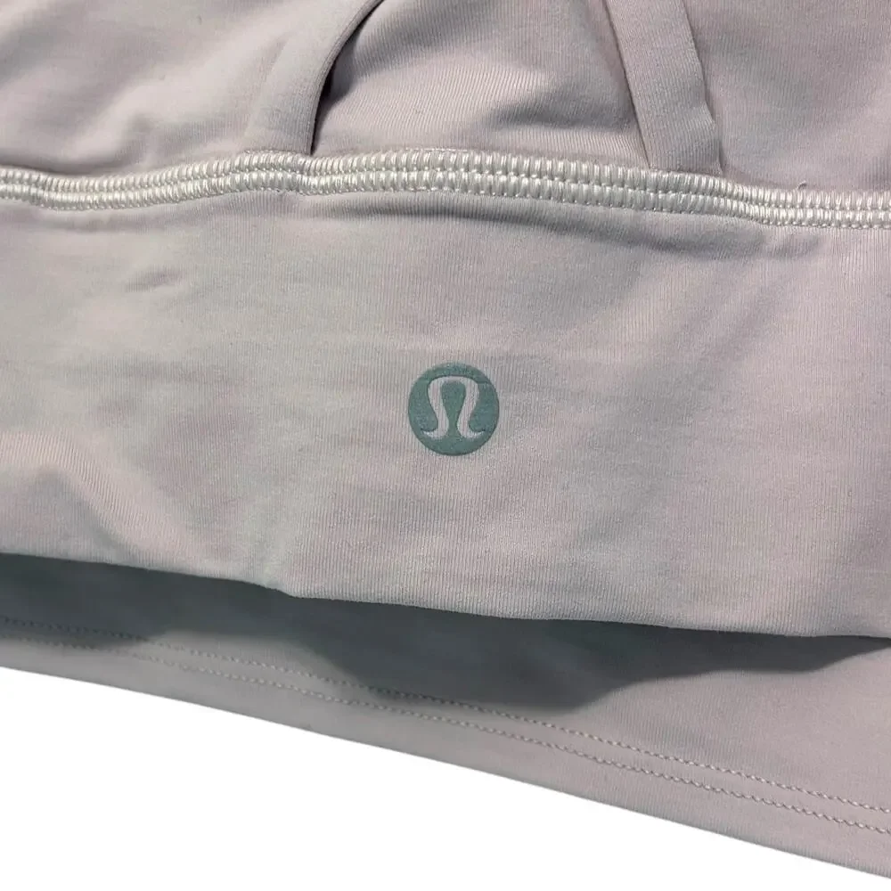 Lululemon Energy Bra Women's Sz 6 Pale Pink Long Line Stretch Sports Yoga Chic